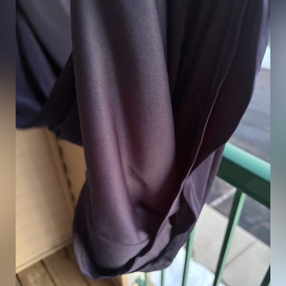 🆕Jewel Badgley Mischka Navy Ruched Sleeveless Midi Dress Size 12 Elegant Stretch - Picture 11 of 15